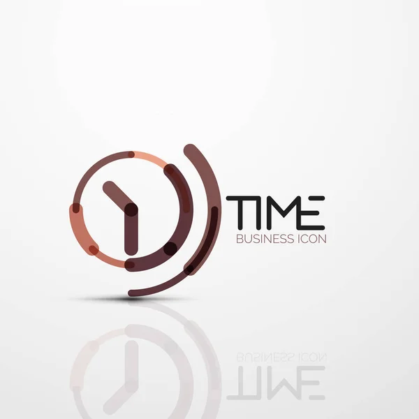 Idea de logotipo abstracto vectorial, concepto de tiempo o icono de negocio reloj — Vector de stock