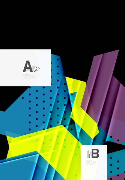 Färg trianglar bakgrundsdesign — Stock vektor