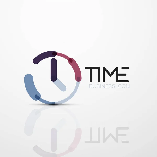 Idea de logotipo abstracto vectorial, concepto de tiempo o icono de negocio reloj — Archivo Imágenes Vectoriales