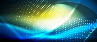 Neon pürüzsüz dalga dijital arka plan