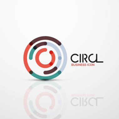 Soyut girdap satırları sembolü, daire logo simge