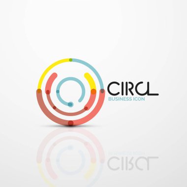 Soyut girdap satırları sembolü, daire logo simge