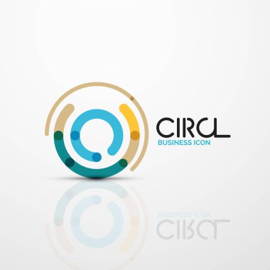 Soyut girdap satırları sembolü, daire logo simge