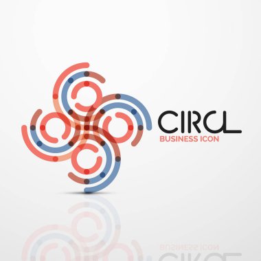 Soyut girdap satırları sembolü, daire logo simge