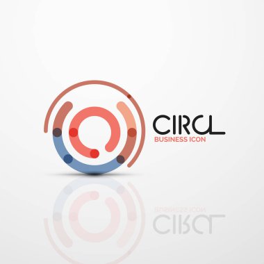 Soyut girdap satırları sembolü, daire logo simge