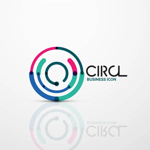Αφηρημένη στροβιλισμού γραμμές σύμβολο, το εικονίδιο με το λογότυπο κύκλο — Διανυσματικό Αρχείο