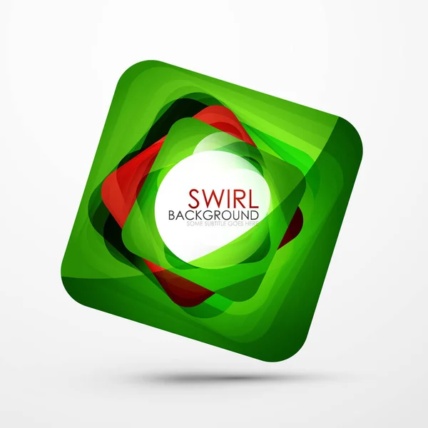 Fyrkantig swirl abstrakt banner — Stock vektor