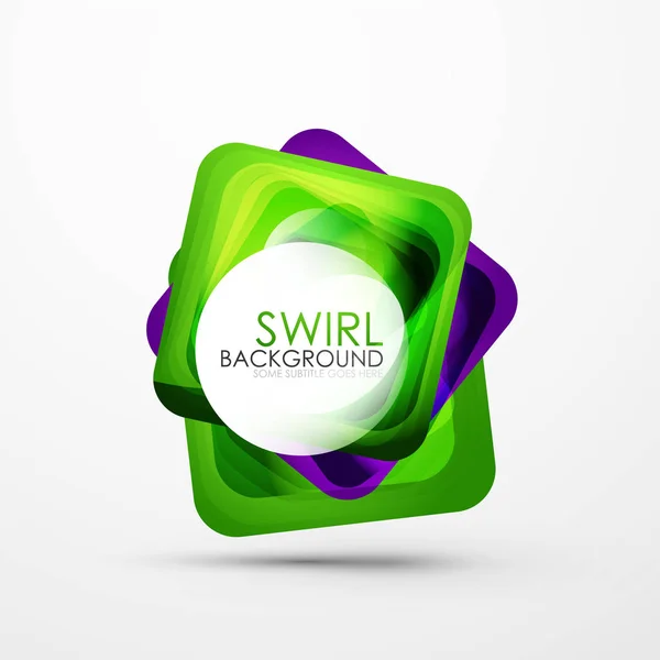 Fyrkantig swirl abstrakt banner — Stock vektor