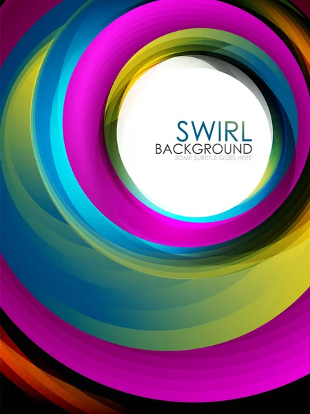 Spiral swirl flowing lines 3d effect abstract background — Stock Vector