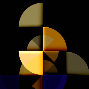 Geometrik daire soyut afiş