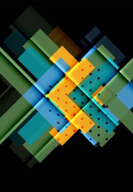 Siyah arka plan üzerinde renkli oklar