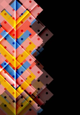 Siyah arka plan üzerinde renkli oklar