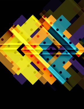 Siyah arka plan üzerinde renkli oklar