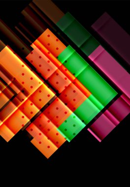 Siyah arka plan üzerinde renkli oklar