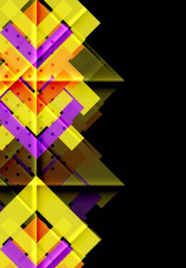 Siyah arka plan üzerinde renkli oklar