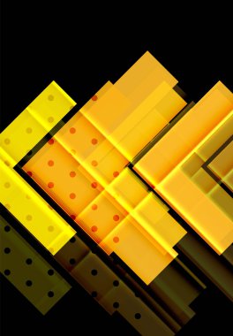 Siyah arka plan üzerinde renkli oklar