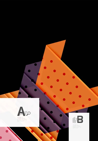 Dreiecke und geometrische Formen abstrakter Hintergrund — Stockvektor