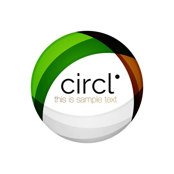 Ícone de negócio círculo colorido profissional limpo —  Vetores de Stock