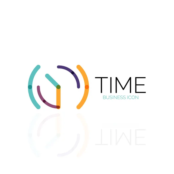 Vektor abstrakte Logo-Idee, Zeitkonzept oder Uhr Business-Symbol. Kreative Vorlage für die Gestaltung von Logos — Stockvektor