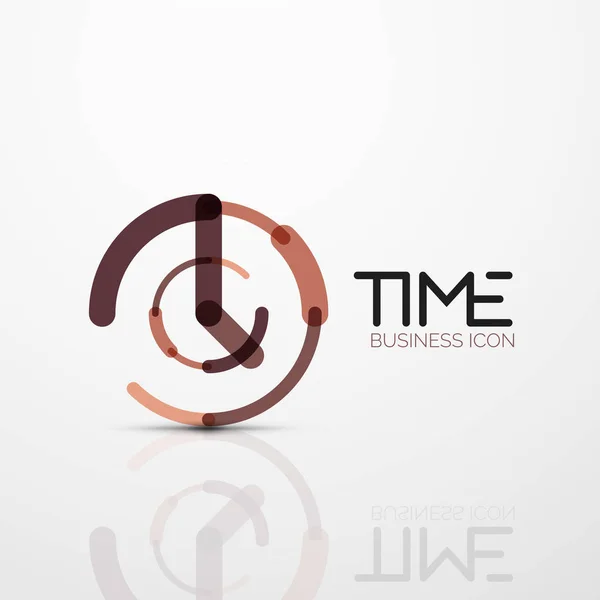 Idée de logo abstrait vectoriel, concept de temps ou icône d'entreprise horloge — Image vectorielle