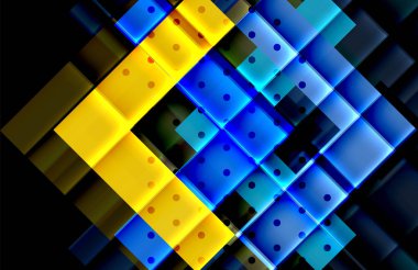 Siyah arka plan üzerinde renkli oklar