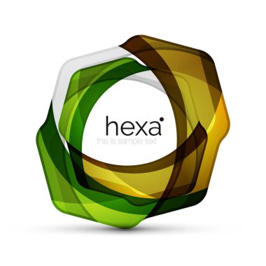 Temiz profesyonel altıgen şekil iş amblemi