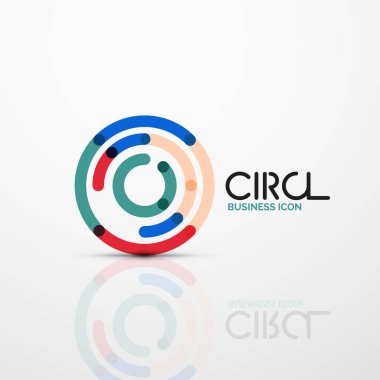 Soyut girdap satırları sembolü, daire logo simge