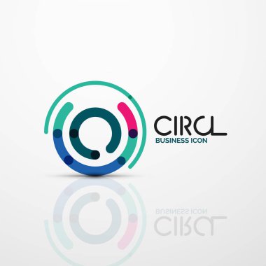 Soyut girdap satırları sembolü, daire logo simge