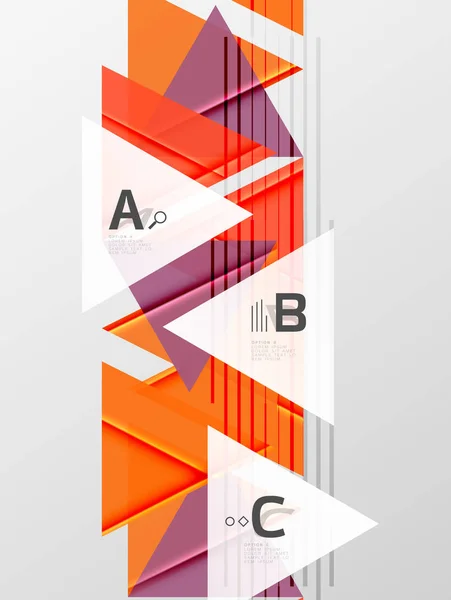 Driehoeken en geometrische vormen abstract achtergrond — Stockvector