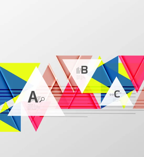 Diseño de fondo de triángulos de color — Archivo Imágenes Vectoriales