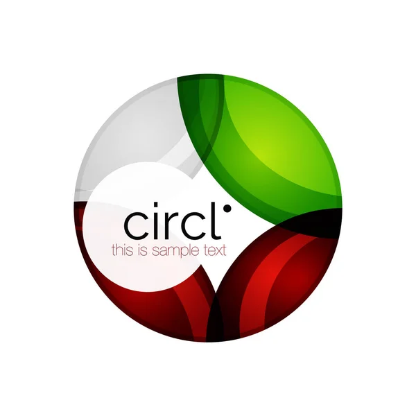 Ícone de negócio círculo colorido profissional limpo —  Vetores de Stock