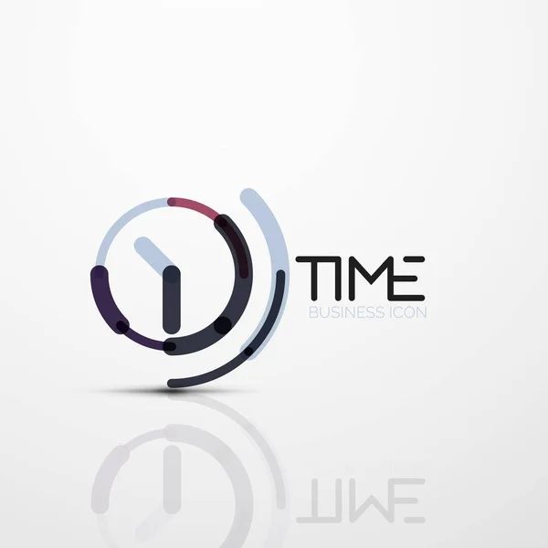 Idée de logo abstrait vectoriel, concept de temps ou icône d'entreprise horloge — Image vectorielle