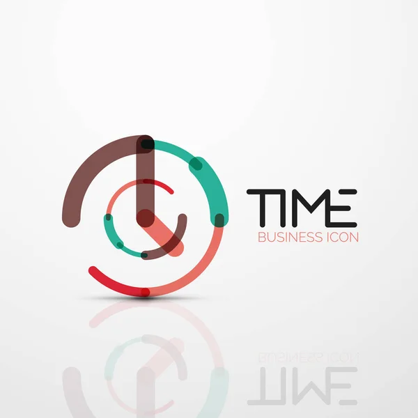 Idée de logo abstrait vectoriel, concept de temps ou icône d'entreprise horloge — Image vectorielle