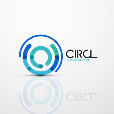 Soyut girdap satırları sembolü, daire logo simge