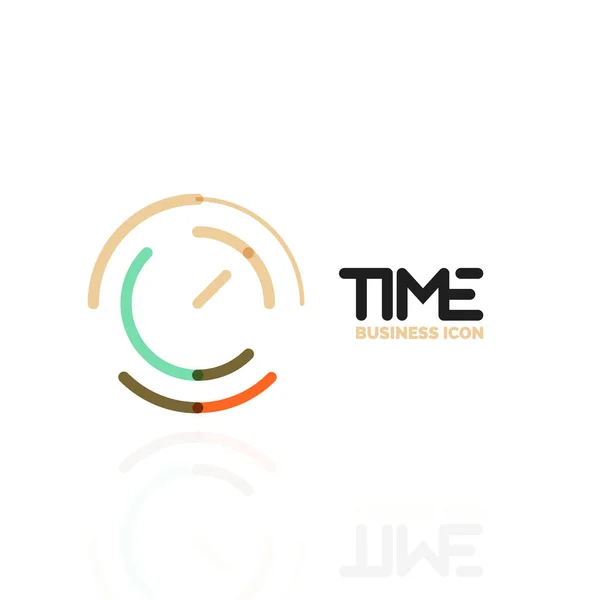 Вектор абстрактна ідея логотипу, концепція часу або бізнес значок годинника. Шаблон дизайну креативного логотипу — стоковий вектор