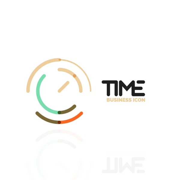 Idée de logo abstrait vectoriel, concept de temps ou icône d'entreprise horloge. Modèle de conception de logotype créatif — Image vectorielle