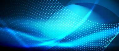 Neon pürüzsüz dalga dijital arka plan