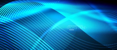 Neon pürüzsüz dalga dijital arka plan