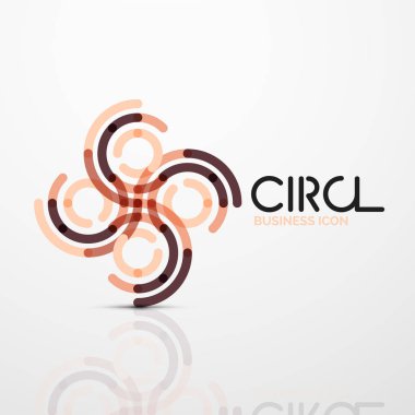 Soyut girdap satırları sembolü, daire logo simge