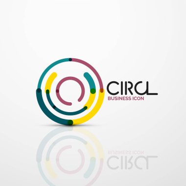 Soyut girdap satırları sembolü, daire logo simge