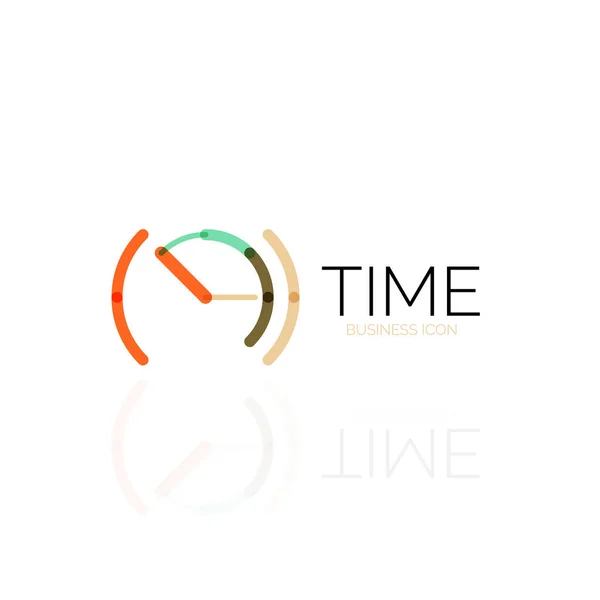 Vektor logo absztrakt ötlet, idő fogalmát, vagy óra üzleti ikonra. Kreatív logo design sablonok — Stock Vector