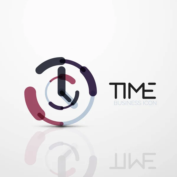 矢量抽象徽标概念、时间概念或时钟业务图标 — 图库矢量图片