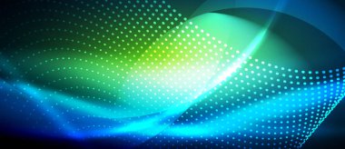 Neon pürüzsüz dalga dijital arka plan