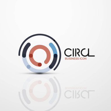 Soyut girdap satırları sembolü, daire logo simge