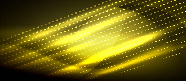 Neon glatte Welle digitaler abstrakter Hintergrund — Stockvektor