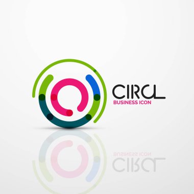 Soyut girdap satırları sembolü, daire logo simge