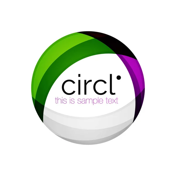 Pulito professionale colorato cerchio icona aziendale — Vettoriale Stock