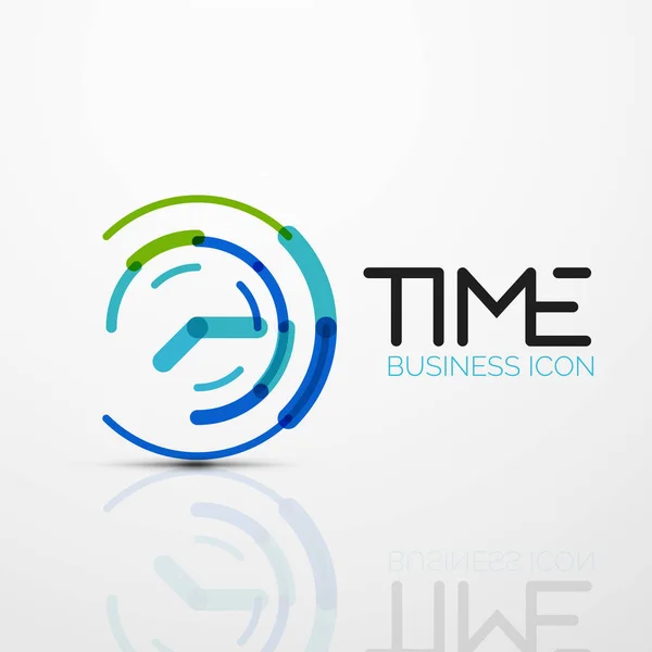 矢量抽象徽标概念、时间概念或时钟业务图标 — 图库矢量图片