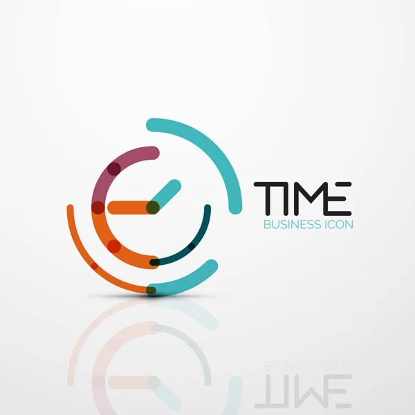 Idea de logotipo abstracto vectorial, concepto de tiempo o icono de negocio reloj — Vector de stock