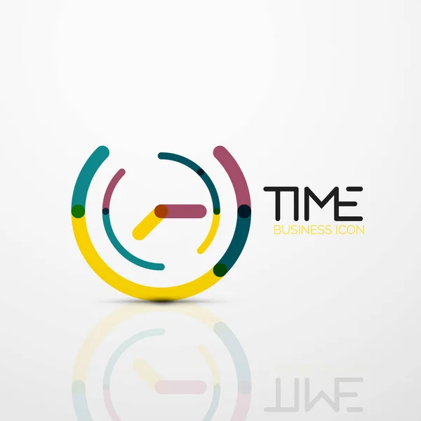 Vektor abstrakt Logo Idee, Zeitkonzept oder Uhr Business-Ikone — Stockvektor
